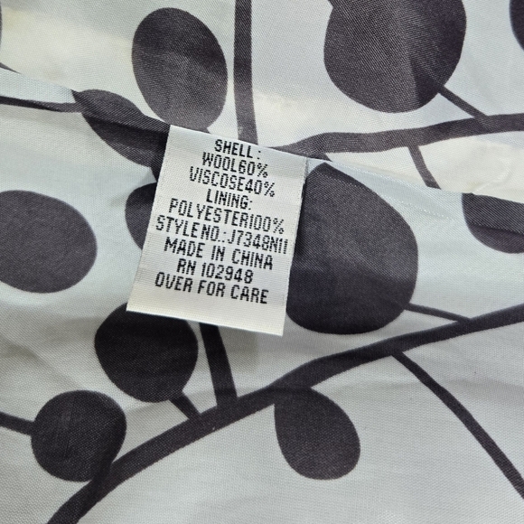 Tulle Anthropologie Gray Wool Blend Peacoat Pockets Classic Preppy Academia - Picture 8 of 15